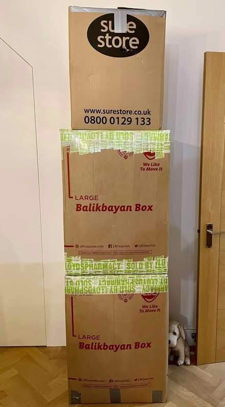 Photo of free 3 moving boxes (KT17 - Stoneleigh) #1