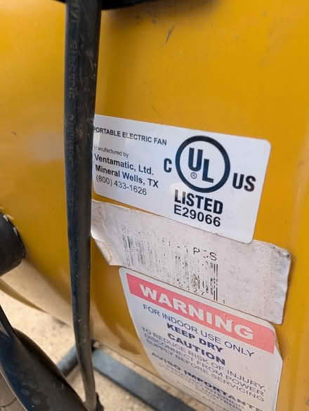 Photo of free Industrial fan (Park View - Colombia Heights) #2