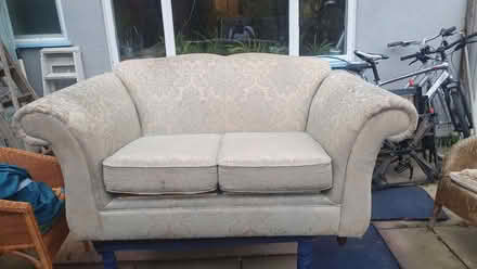 Photo of free 2 seater Sofa with Teal cover (Llandrindod LD1) #1