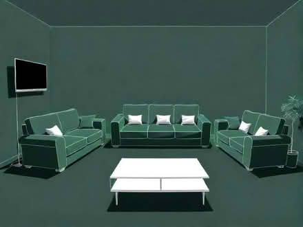 Photo of 6 seater sofas and tv table (Heartsease NR7) #1