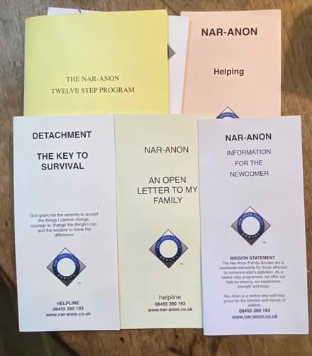 Photo of free NAR-ANON info pack (Mousehold NR3) #1
