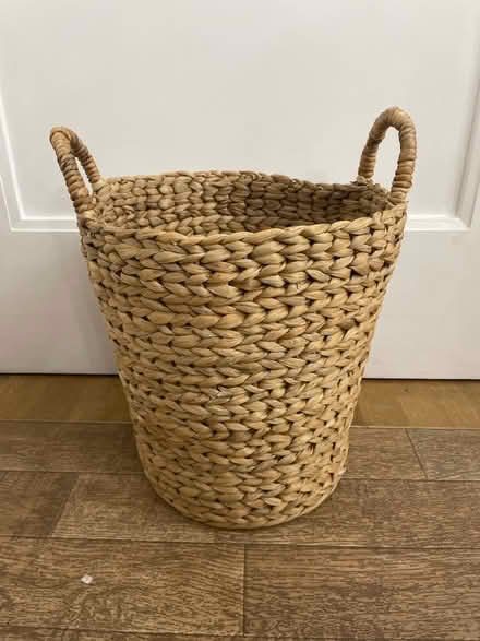 Photo of free Woven Natural Storage Basket with Handles (West Brompton SW6) #1