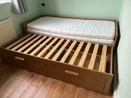 Photo of free Extendable single / double bed with built in drawers. (Warley CM14) #3
