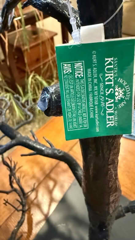 Photo of free Kurt Adler Black Tree (NE Glenview (Lake & Harms)) #3