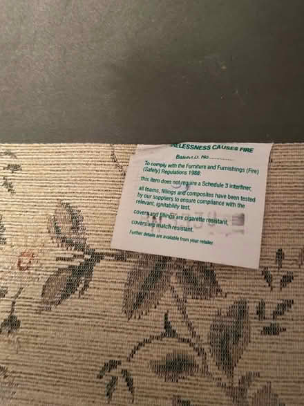 Photo of free Arm chair. Upholstered ,comfortable and easy to get out of. (Cornton FK9) #3