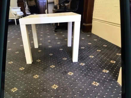 Photo of free Small white coffee table and 2 stools (Earls Court SW5) #1