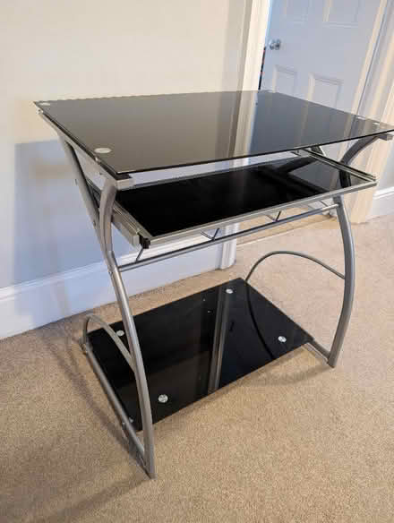 Photo of free Metal and glass desk (Langley SL1) #2