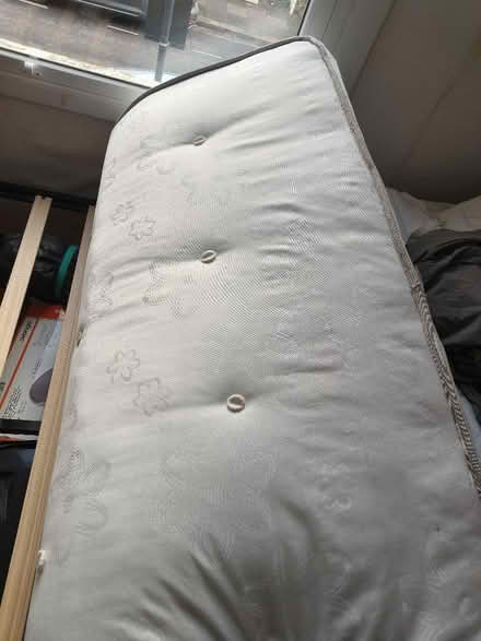 Photo of free King size metal frame (and mattress) (Southfields SW18) #4