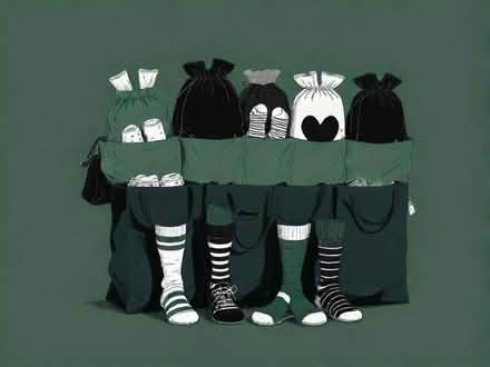 Photo of free 3 black bags of random clothes socks etc (Marks Gate IG7) #1