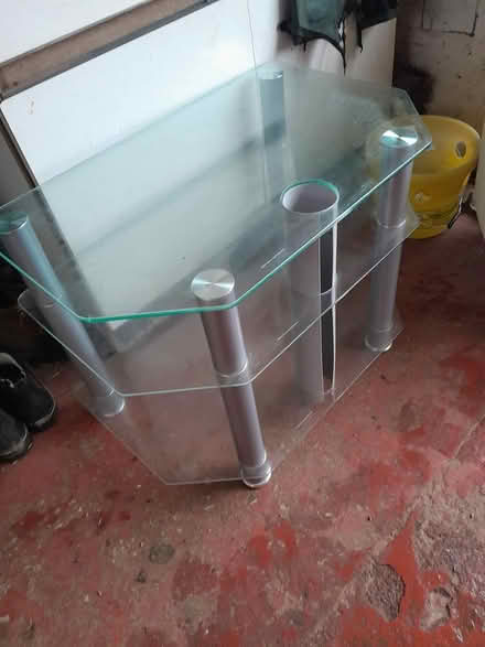 Photo of free Glass tv table (Kislingbury) #1