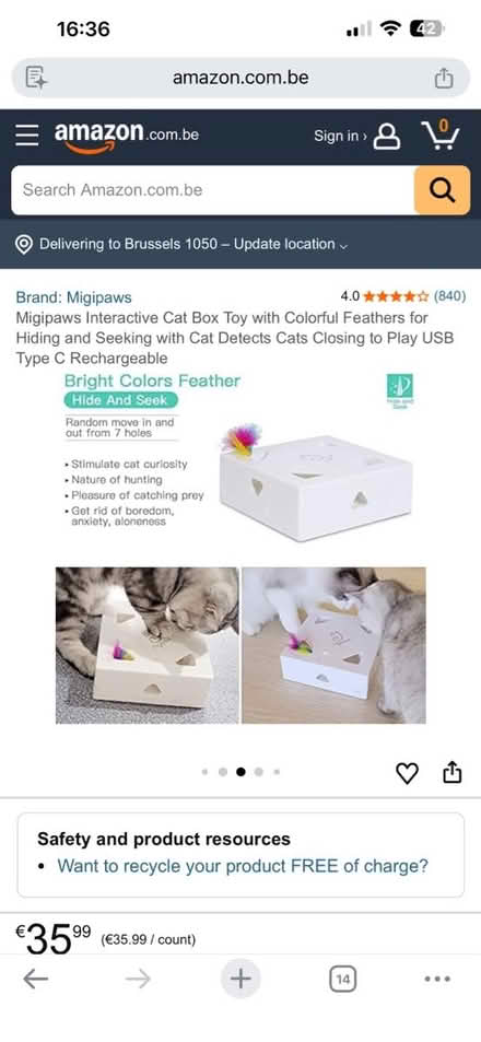 Photo of free cat felt tunnel, cat toy (near kings academy) #2