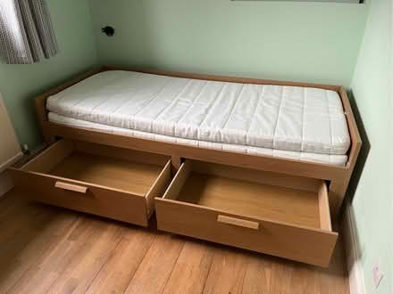 Photo of free Extendable single / double bed with built in drawers. (Warley CM14) #2
