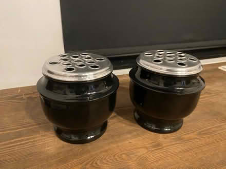Photo of free 2 x metal grave vases (Streatham SW16) #1