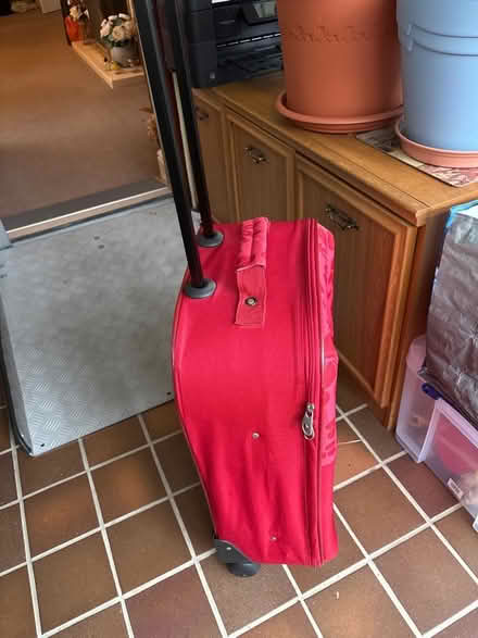 Photo of free Small red suitcase (Far Bletchley MK3) #2