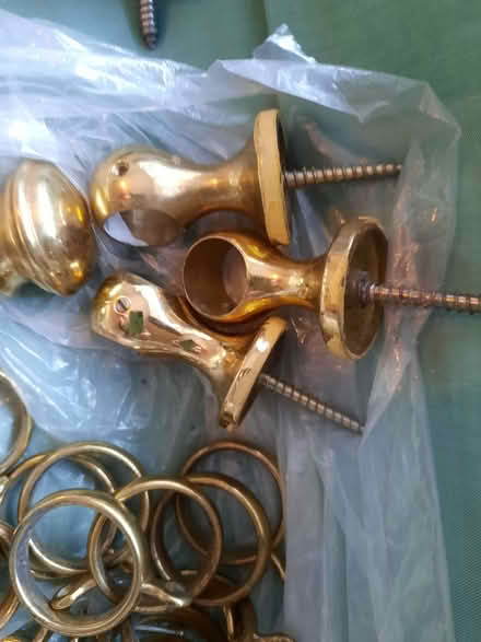 Photo of free Brass(?) Fixings for a pole plus ends and 16 rings (2.5cm) (Hollingdean BN1) #2