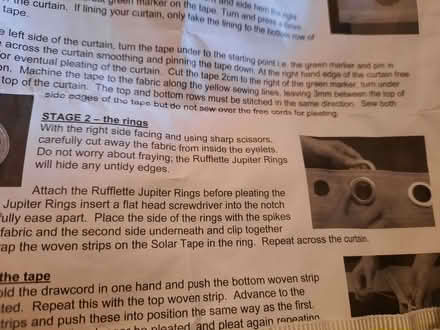 Photo of free Rufflette system of tape and rings (Hollingdean BN1) #1