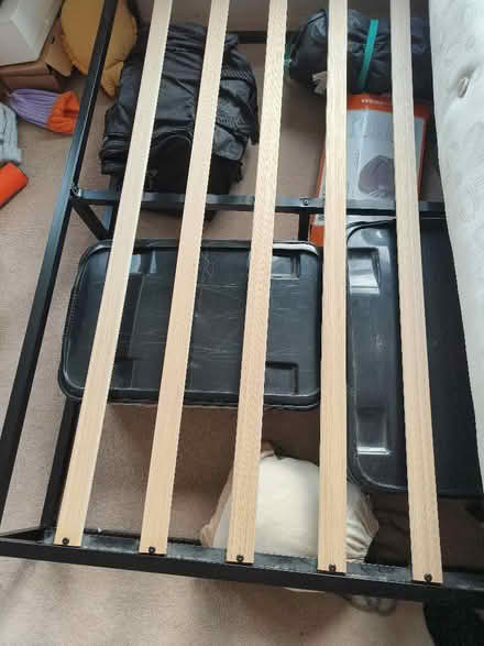 Photo of free King size metal frame (and mattress) (Southfields SW18) #2