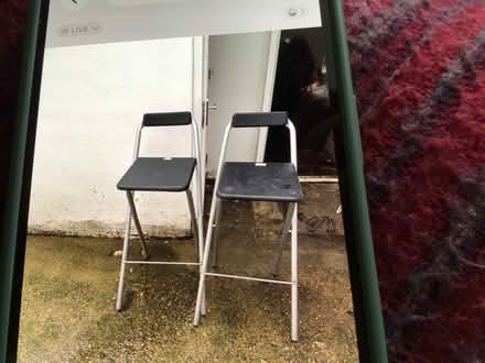 Photo of free Small white coffee table and 2 stools (Earls Court SW5) #2