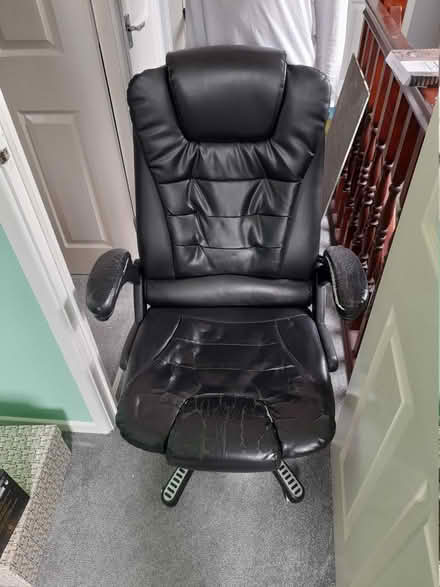 Photo of free Leather-like office chair (Penwortham PR1) #1
