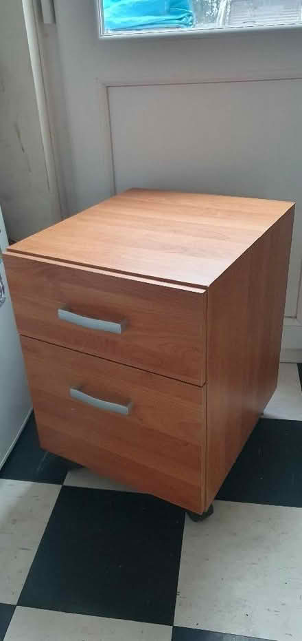 Photo of free Low wooden filing cabinet (Hartington Road BN2) #1