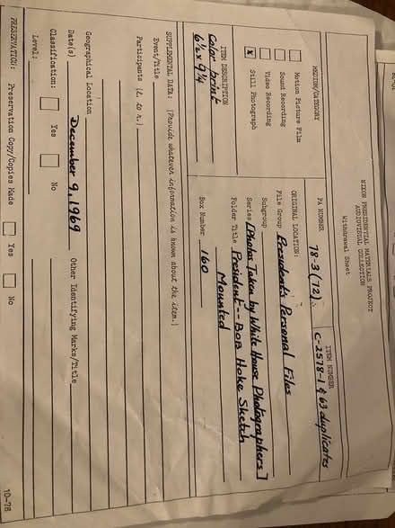 Photo of free Bob Hoke sketch of Nixon (Southbridge) #3