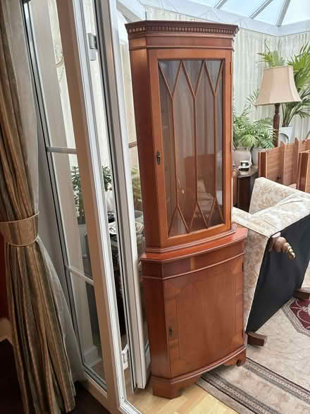 Photo of free Yew wood corner cabinet (Whitton TW3) #3