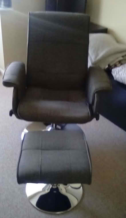 Photo of free Reclining swivel chair - dark grey (Basingstoke RG22) #3
