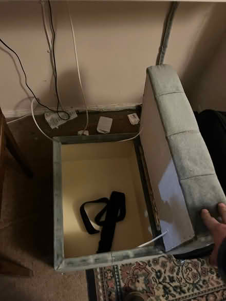 Photo of free Grey Footstool (North Bushey WD25) #2