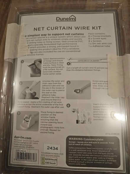 Photo of free Net curtain wire kit (Kingswood BS15) #3