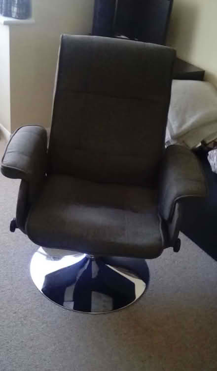 Photo of free Reclining swivel chair - dark grey (Basingstoke RG22) #1