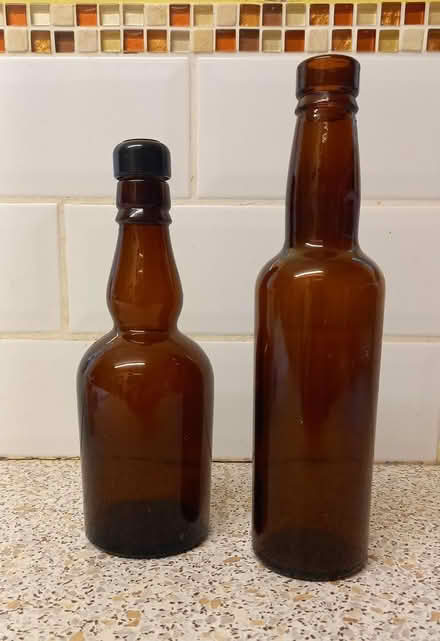 Photo of free Vintage brown bottles x2 (Central Letchworth) #1