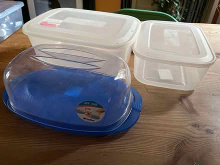 Photo of free 3 Large plastic containers (Cambridge CB1 (Romsey)) #1