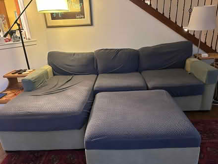 Photo of free Sectional Couch & Ottoman (Leverich Park area) #1