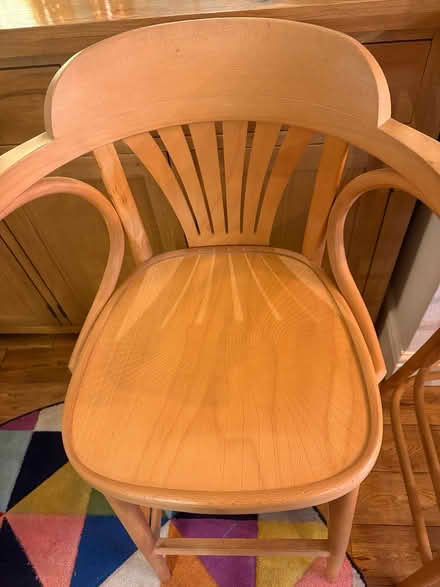 Photo of free Two wooden bar stools (Lostock Hall PR5) #2
