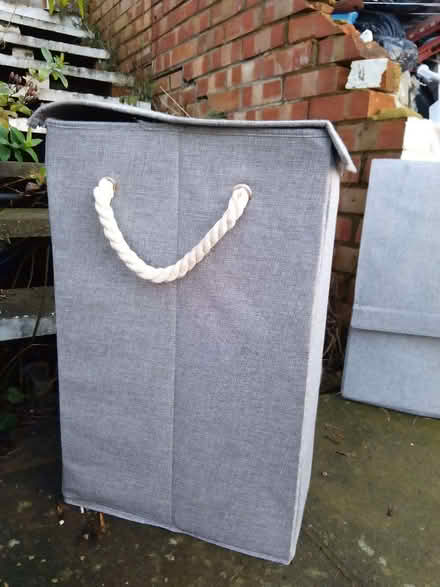 Photo of free collapsible fabric storage boxes with lid (Beulah Hill CR7) #1