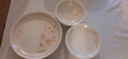 Photo of free Crockery - 2 bowls, 3 dinner plates & 7 side plates. (Wangford NR34) #1
