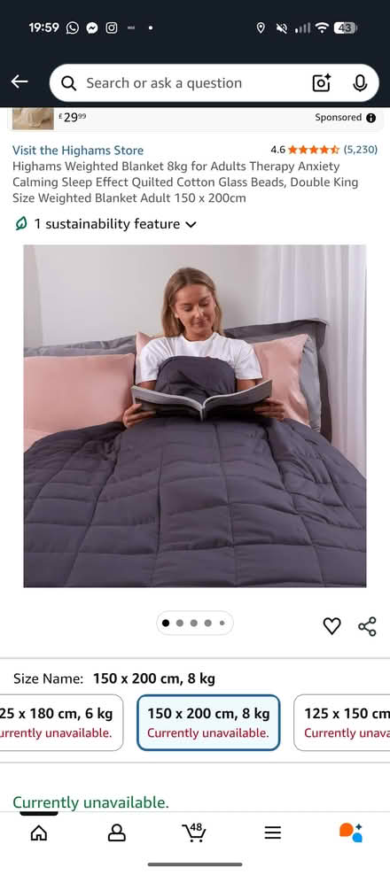 Photo of free Grey weighted blanket (Manchester M19) #1