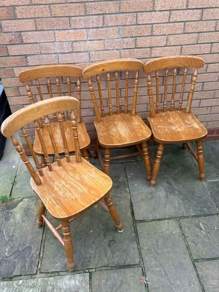 Photo of free 4x wooden dining chairs (Southport PR9) #1