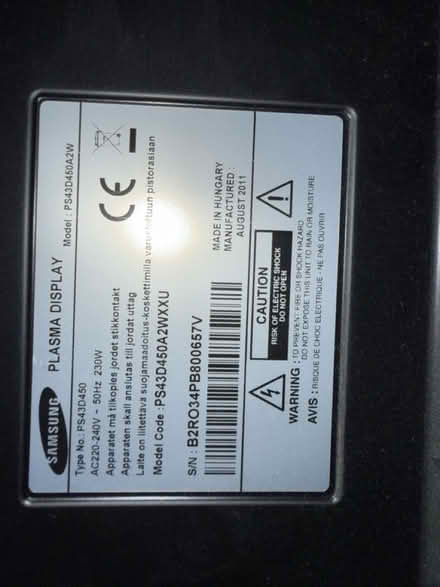 Photo of free Plasma TV 43 inches (Near South Harrow station HA2) #2