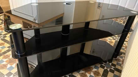 Photo of free Black Glass TV Stand (B62 Halesowen) #1