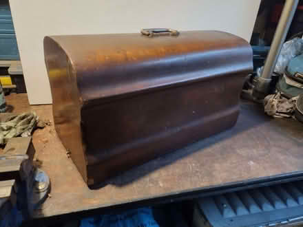 Photo of free Vintage hand-cranked sewing machine with case (Woodthorpe YO24) #2