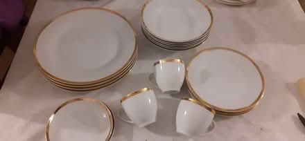 Photo of free White & Gold effect crockery (Wangford NR34) #1