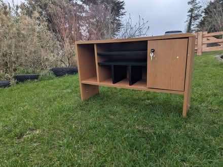 Photo of free Desk top small shelf with cupboard (West Bexington DT2) #1