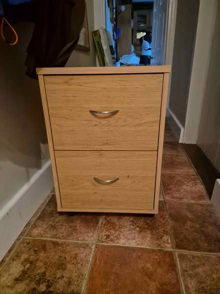 Photo of free 2 drawer wood filing cabinet pedestal (Holme PE7) #1