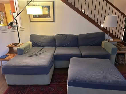 Photo of free Sectional Couch & Ottoman (Leverich Park area) #2