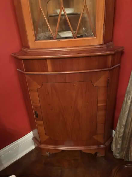 Photo of free Yew wood corner cabinet (Whitton TW3) #2