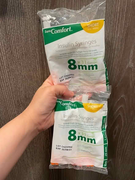 Photo of free New/sealed insulin syringes (Kirkland) #1
