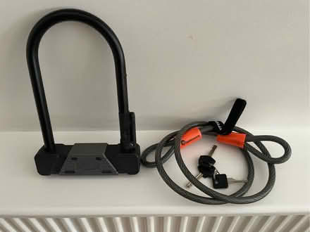 Photo of free Bike D-Lock & Cable Lock (with Keys) (West Brompton SW6) #1