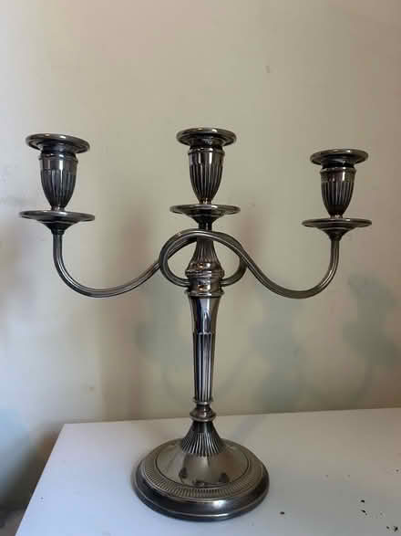 Photo of free Metal candelabra 32cm (Shenley Fields B29) #1