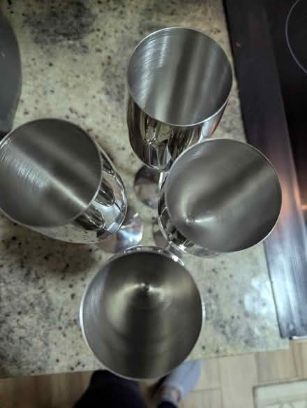Photo of free 4 metal flute glasses (Grangeway area NN10) #3